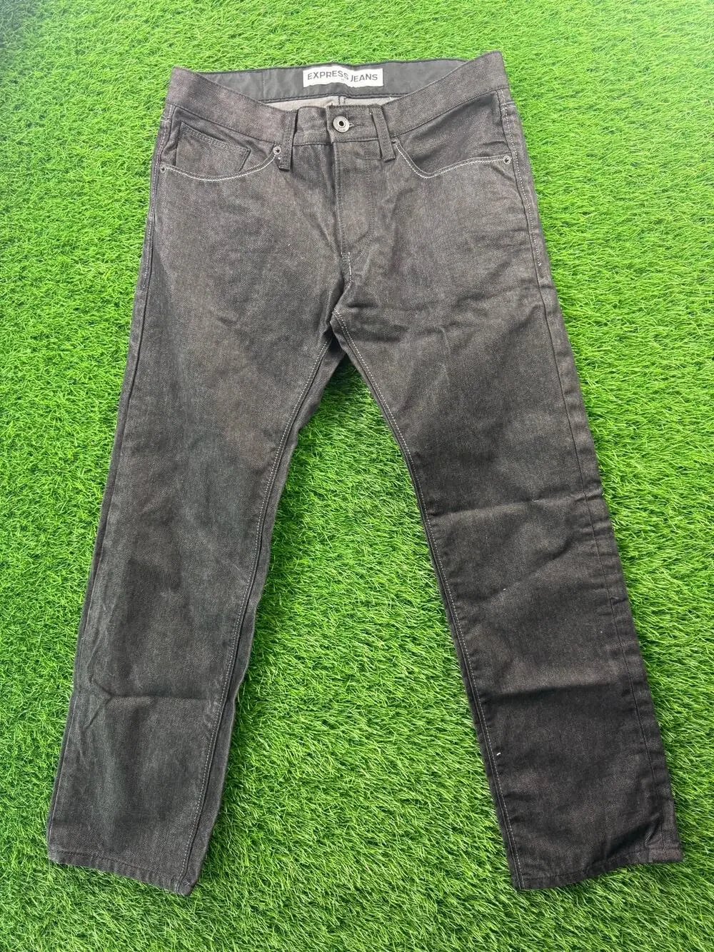 Express Rocco Jeans Mens 30x30 Black Slim Fit Straight Leg Denim Casual Pants